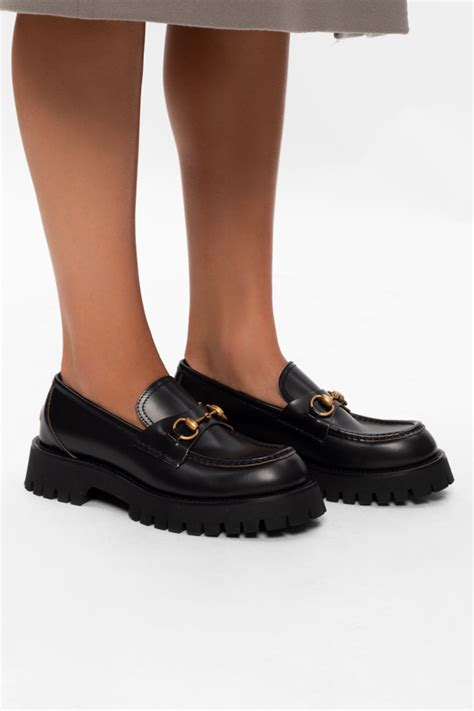 womens gucci monogram loafers|Gucci platform loafers women.